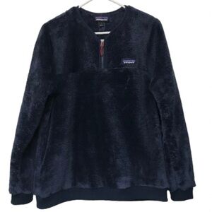 Patagonia Double Sided Fleece Quarter Zip Pullover Jacket Sweater Women L Rare